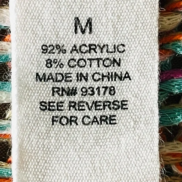 For The REPUBLIC Women’s Multicolor Handmade Knitted Cropped Tank Top Size US M - Picture 16 of 16